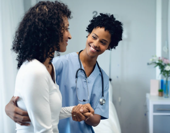TenMed wound care specialist offering compassionate support to a patient during treatment