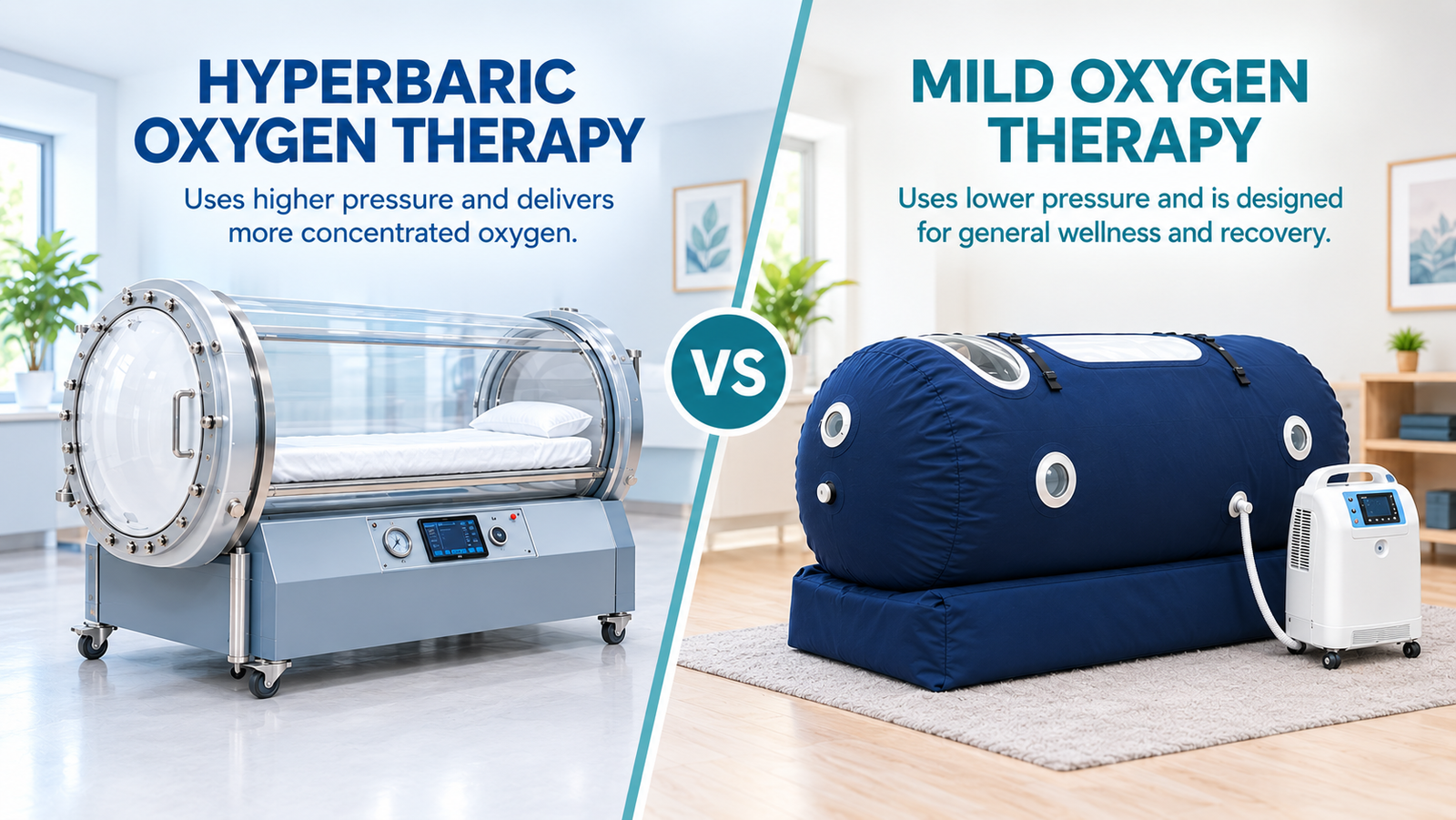 medical-grade hbot vs. mild/soft hbot